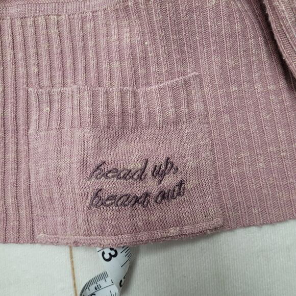 Lululemon linen calm and collected knit wrap hoodie sweater Vintage mauve - Picture 5 of 8